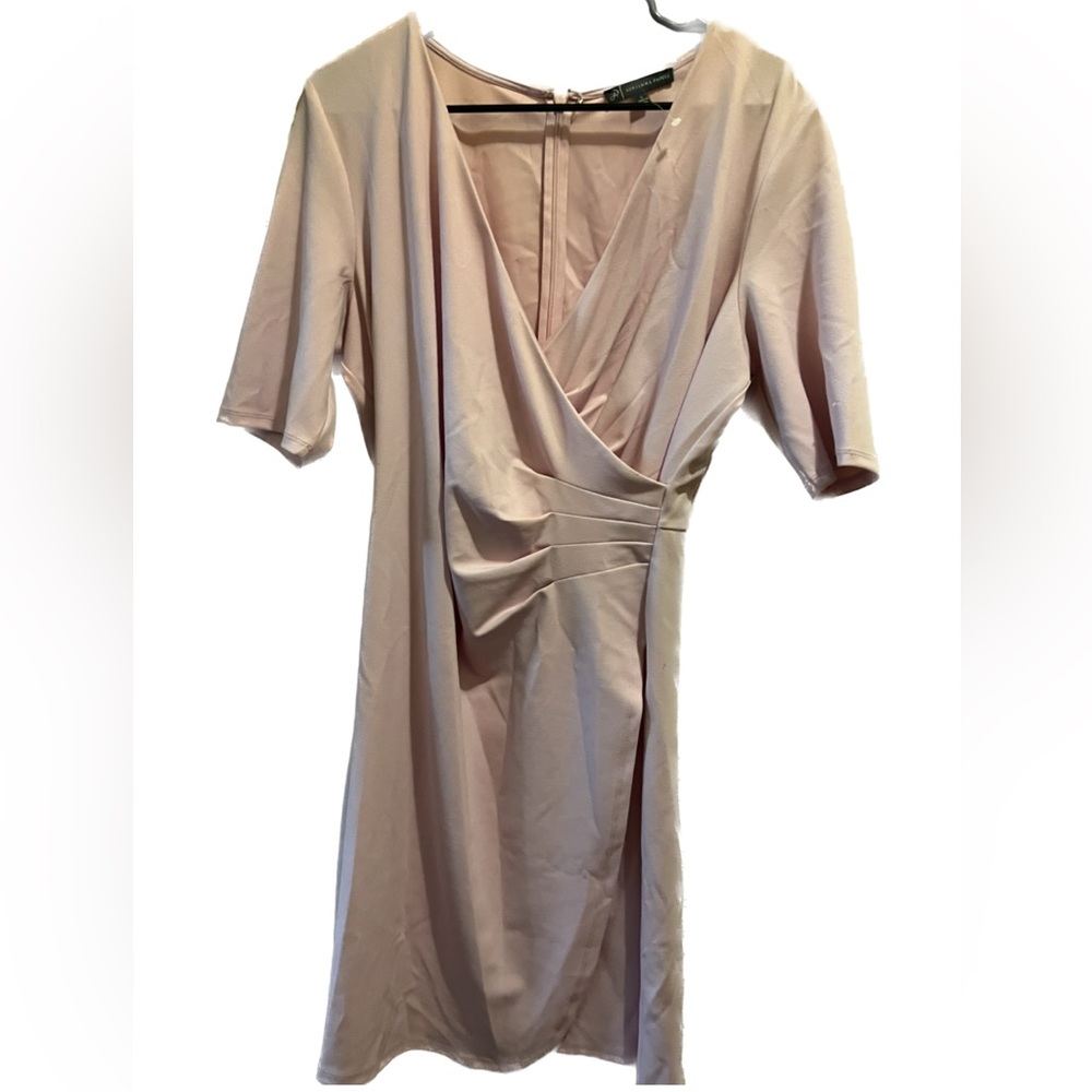 LIGHT PINK dress with v cut chest area